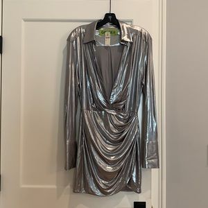 Gauge 81 Naha metallic silver dress size small